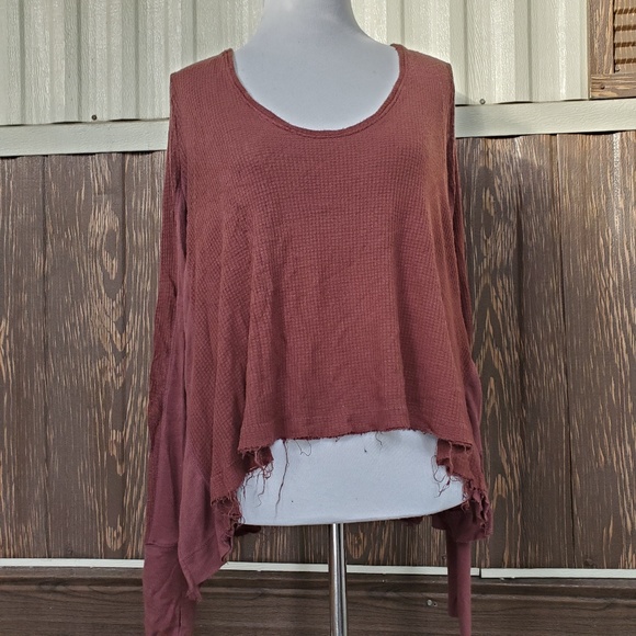 Free People Tops - Free People Shark Bite Crop Top brown size XS